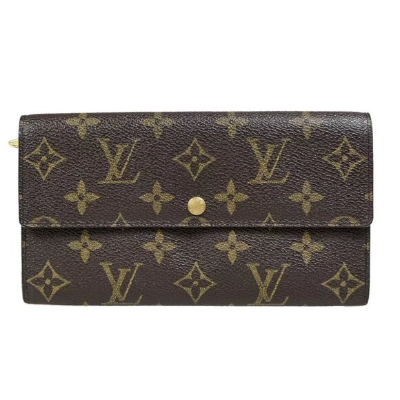 AUTHENTICITY GUARANTEED LOUIS VUITTON Porte Monnaie Credit Bifold Wallet Monogra - Picture 1 of 16
